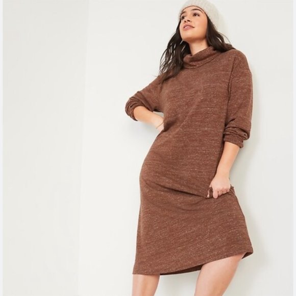 Cowl Neck Sweater Dress - Picture 2 of 4